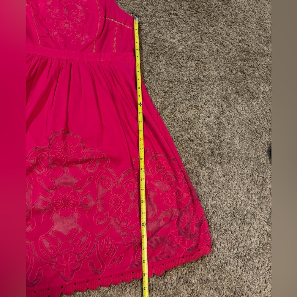 Anthropologie Moulinette Soeurs Dress Womens 8 Rose Pink Sierra Rhododendron - Picture 9 of 12